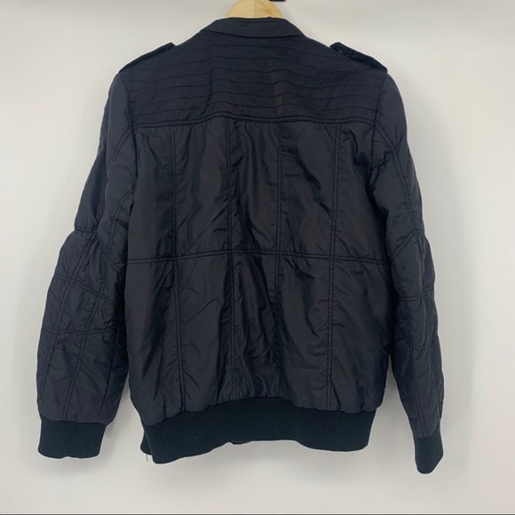 Vintage Guess Y2K Black Nylon Bomber Utility Jacket Size Medium - Picture 14 of 14